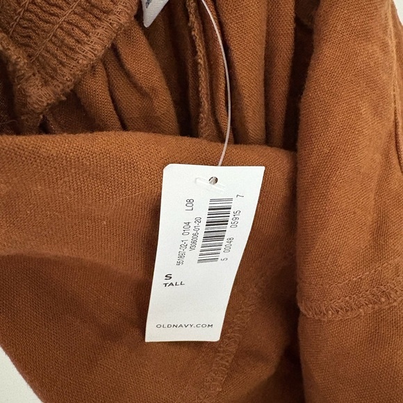 NWT Old Navy Linen Blend Faux Button Front Wide Leg Jumpsuit Small Tall - Picture 8 of 9